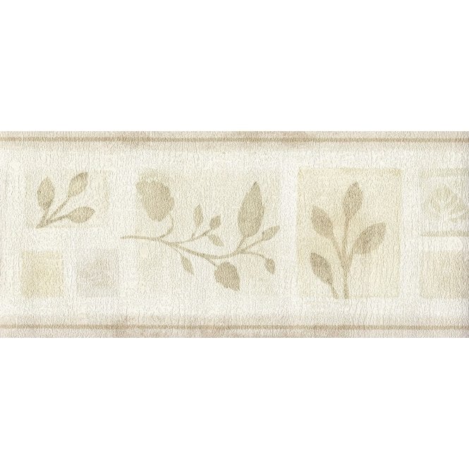 Sienna Leaf Cream / Beige Border by Crown 62092