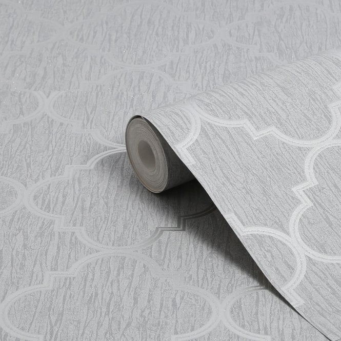 Silk Sparkle Trellis Grey Wallpaper by Superfresco 118660