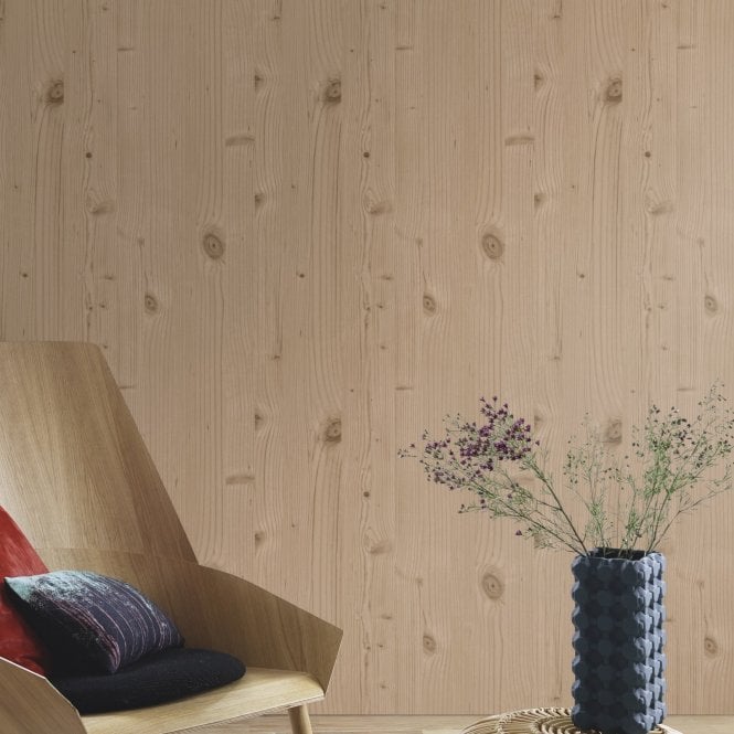 Smokey Oak Wooden Boards Washable Wallpaper by Rasch 606256