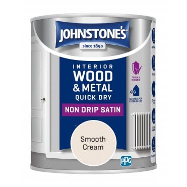Smooth Cream Quick Dry Satin - Johnstones Interior Wood & Metal Paint