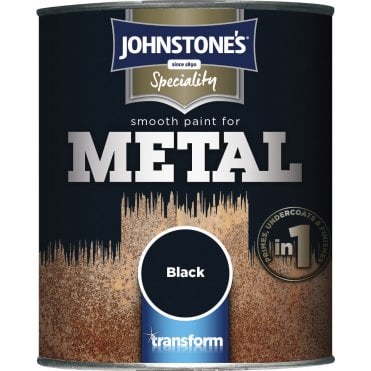 Smooth Paint For Metal Black - Johnstone's Speciality Paint
