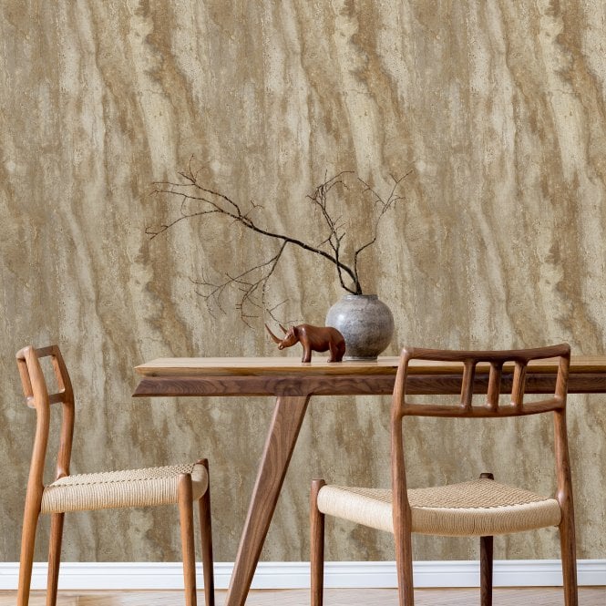 Stone Facade Wallpaper Bronze by Grandeco Life A81703