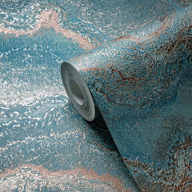 Stories Of Life Quartz Texture Blue / Green Wallpaper by AS Creation 39659-1
