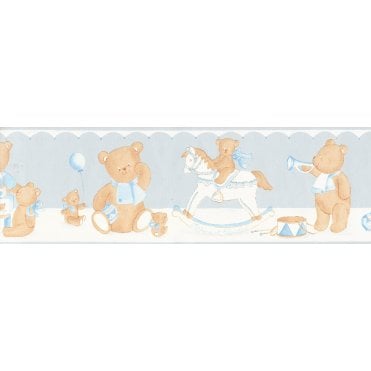 Tartine et Chocolat Teddy Bears Blue Border 57932302