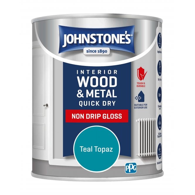 Teal Topaz Quick Dry Gloss - Johnstones Interior Wood & Metal Paint