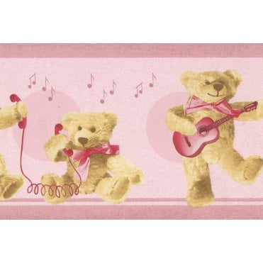 Teddy Bear Party Pink 10 Metre Border by Decor Maison 1215