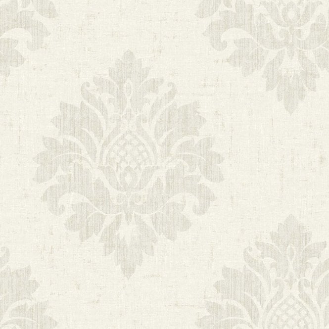 Tempus Damask Cream Wallpaper by SK Filson from Grandeco FI2001