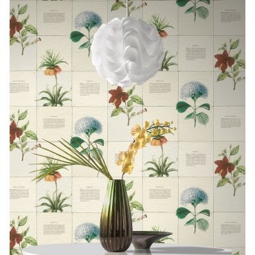 Rasch Wallpaper Room | Tiles & More Botanic Flower | 307801