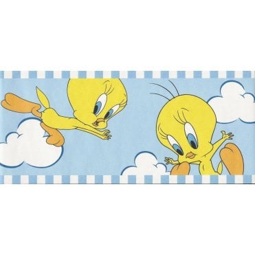 Tweety Pie Border in Yellow & Blue