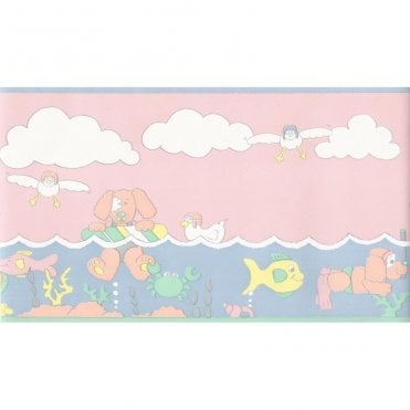 Under the Sea Pink / Blue 10 Metre Border by Storeys 995002