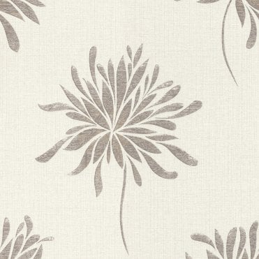 Urban Living Blossom White / Taupe Wallpaper from Andy Wand 649017