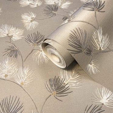 Valentino Pine Trail Wallpaper Soft Mocha by Belgravia Decor GB 1934