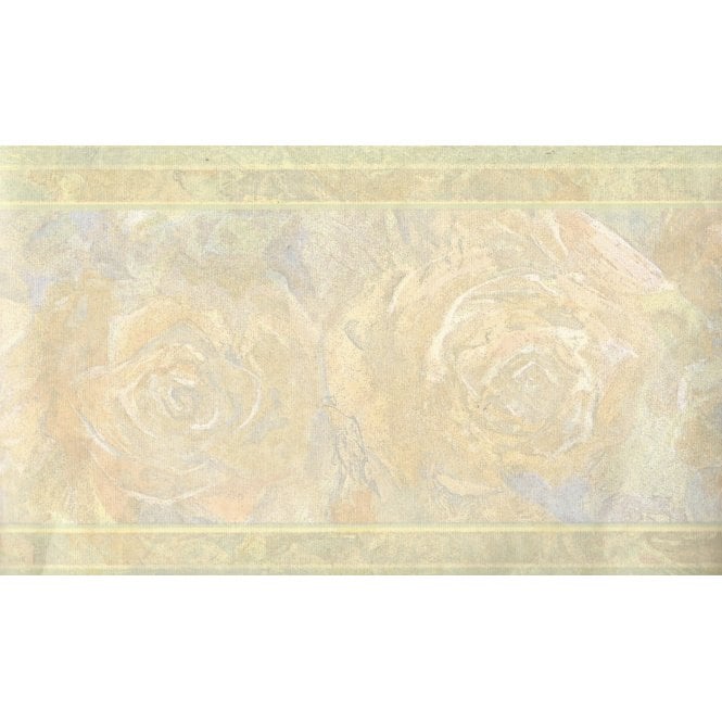 Venetia Abstract Floral Lemon 10 Metre Border by Coloroll 121046