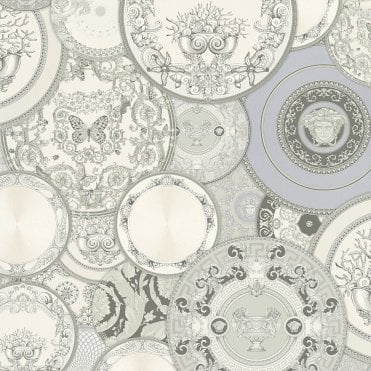 Versace Home | Etoiles de la Mer Silver Wallpaper | AS CREATION 34901-3