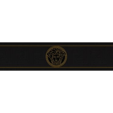 Versace Home | Greek Key Border Black / Gold | 93522-4