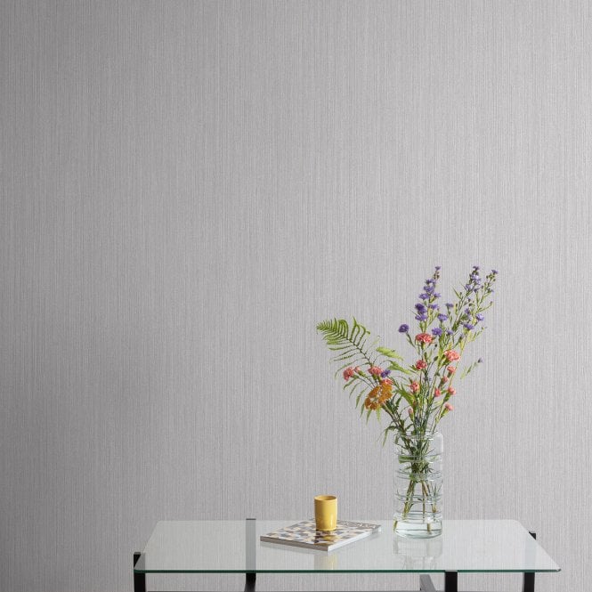 Wanderlust Vertical Texture Silver Wallpaper from Wall Fashion by Grandeco WL1504