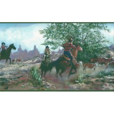 Wild West Green Border By Rosedale 241B63517