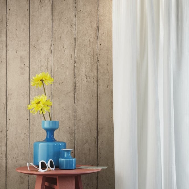Wood Effect Panels Washable Wallpaper Brown by Barbara Becker 479614