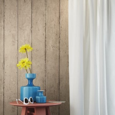 Wood Effect Panels Washable Wallpaper Brown by Barbara Becker 479614