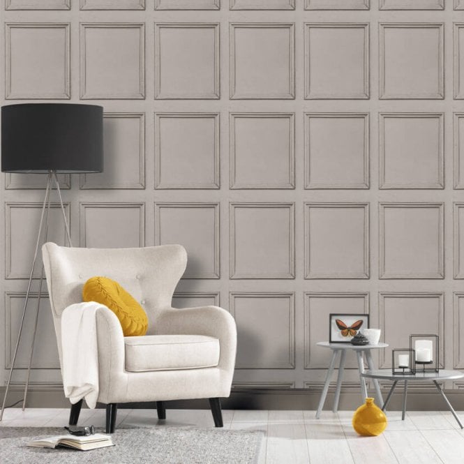 Wood Panel Wallpaper Grey by AS Creation 36392-2