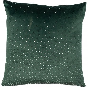 Malini Cushion | Zircon Green Diamante 45cm Square Cushion From Malini